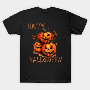 Happy Halloween pumpkins T-Shirt